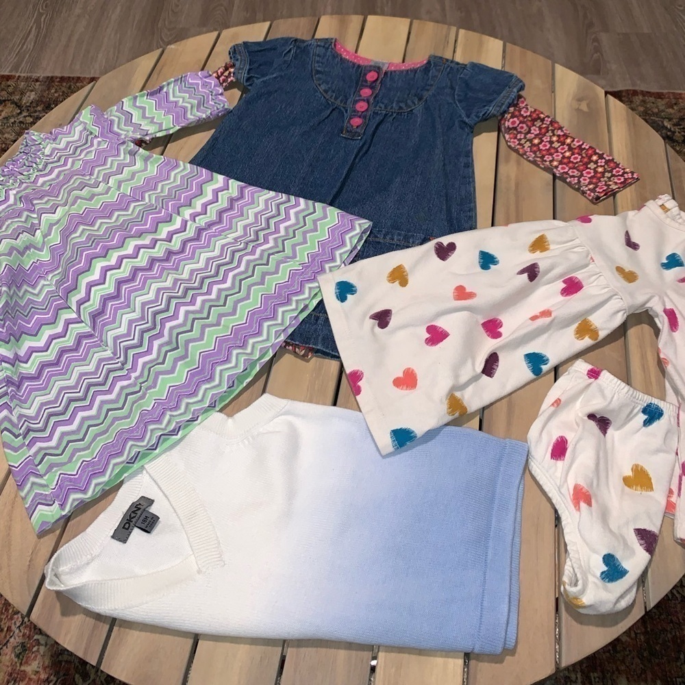 6 pieces baby clothes DKNY CLASSIC WHIMSY CARTER’S WONDER NATION SIZE 18 months